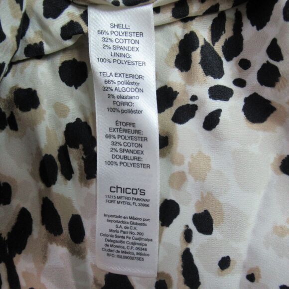 Chicos Blazer Jacket Womens Size 2P Black Textured Full Zip Classic Work NEW - Picture 7 of 8